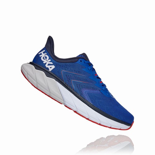 Hoka One One ARAHI 5 Road Running Shoes For Men India Blue IN-1476